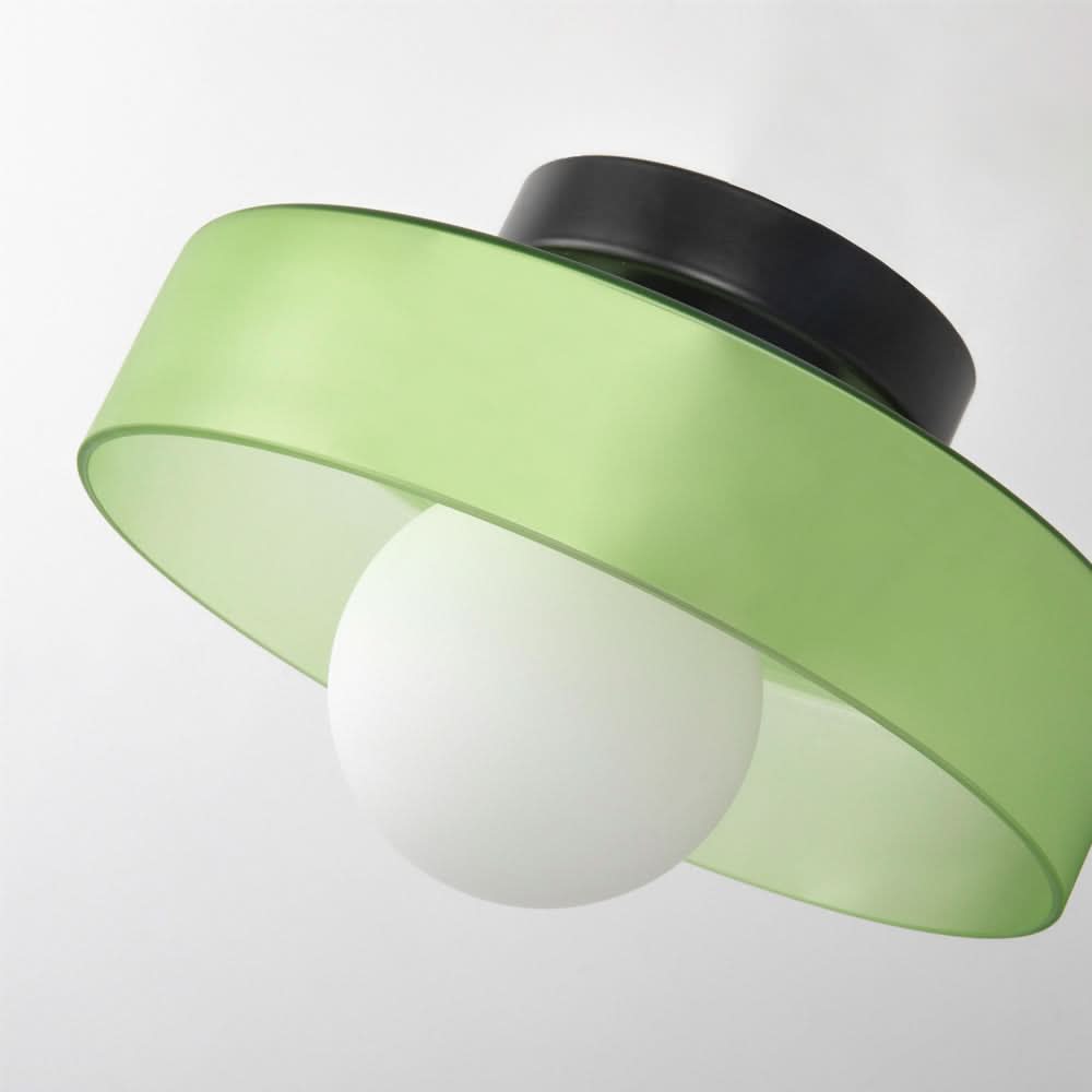 Moderne rund loftslampe med elegant glasdesign til moderne stuer, køkkener og gange