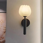 Contemporary LED Marble Wall Lamp With Copper Accents For Modern Home Lighting And Hallways