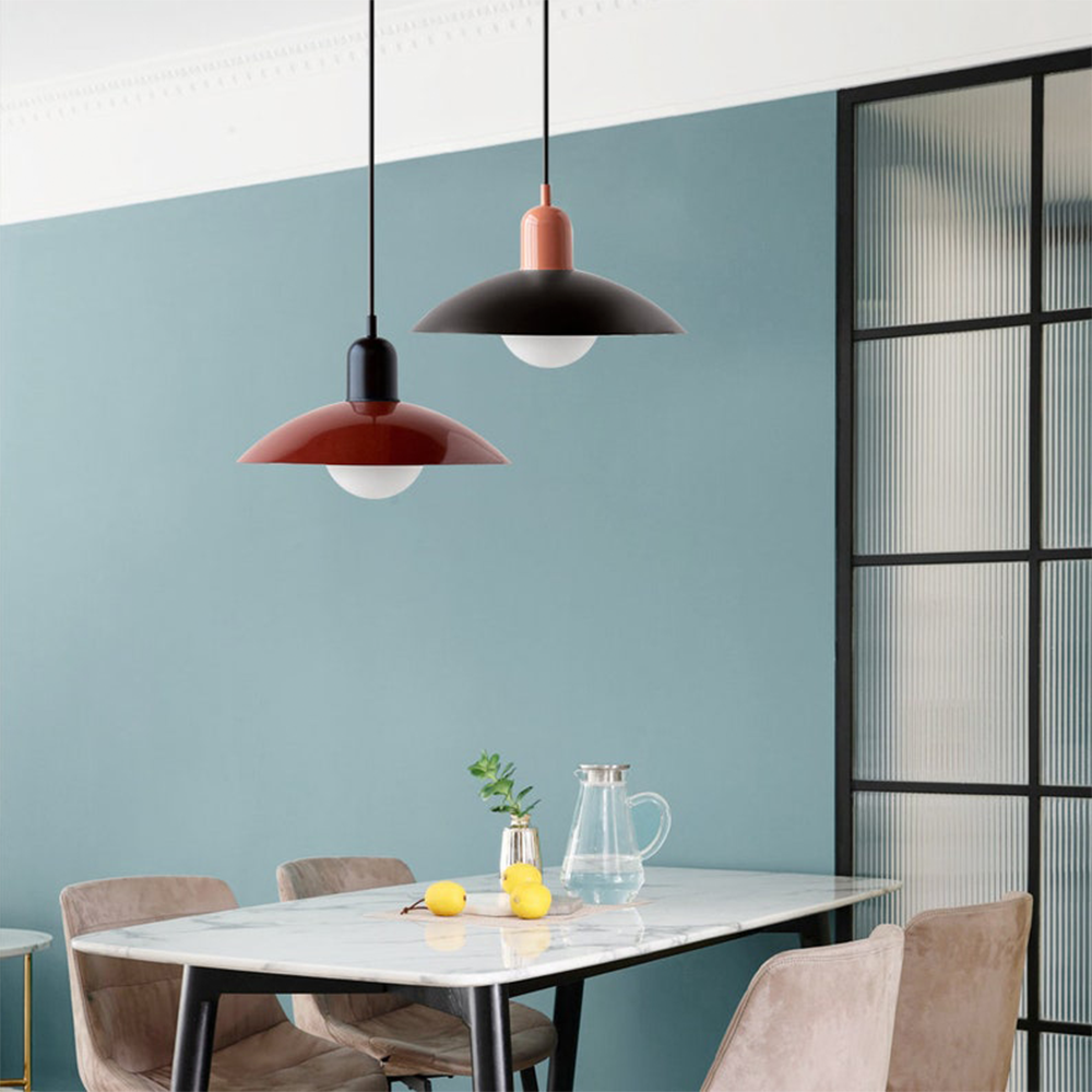 Bauhaus Pendant Light Modern | Colorful Glass Pendant Lighting | Adjustable Hanging Lights | Unique Kitchen Fixture | Small Space Lighting - Zardee-4