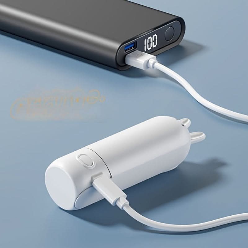 USB-genopladelig mini kompakt håndholdt bordventilator til personlig afkøling hvor som helst hjemme, på kontoret eller på rejse