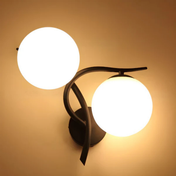 Lámpara de pared LED de vidrio y cobre con luz blanca cálida para salas, pasillos y dormitorios