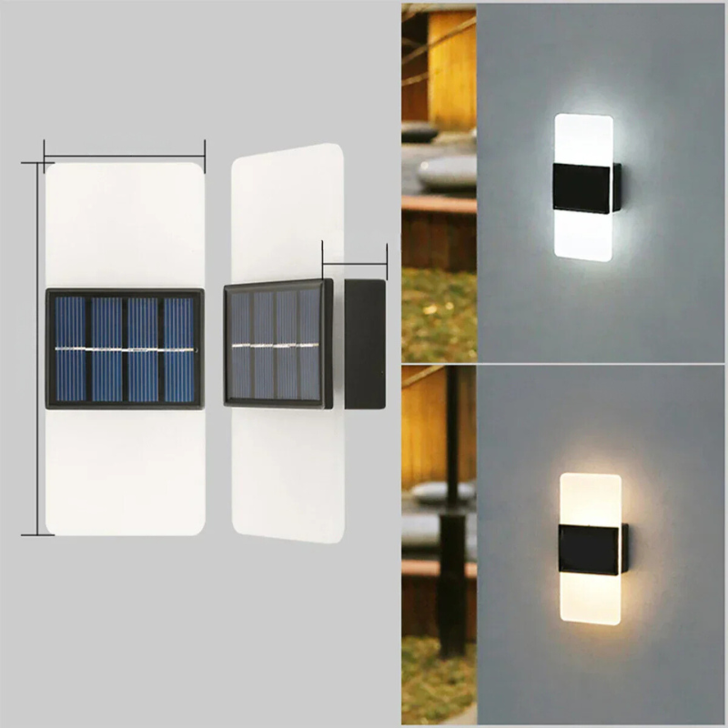 Variant image for Solar Wall Lamp Outdoor | Waterproof LED Outdoor Lights | Energy-Efficient Solar Lights | Modern Garden Lighting | Durable Outdoor Wall Lights - Zardee-2