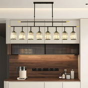 Variant image for Kitchen Island Ceiling Light | Luxury Multi-Light Fixture | Elegant Indoor Light | Modern Dining Room Lighting | Iron and Crystal Design - Zardee-4