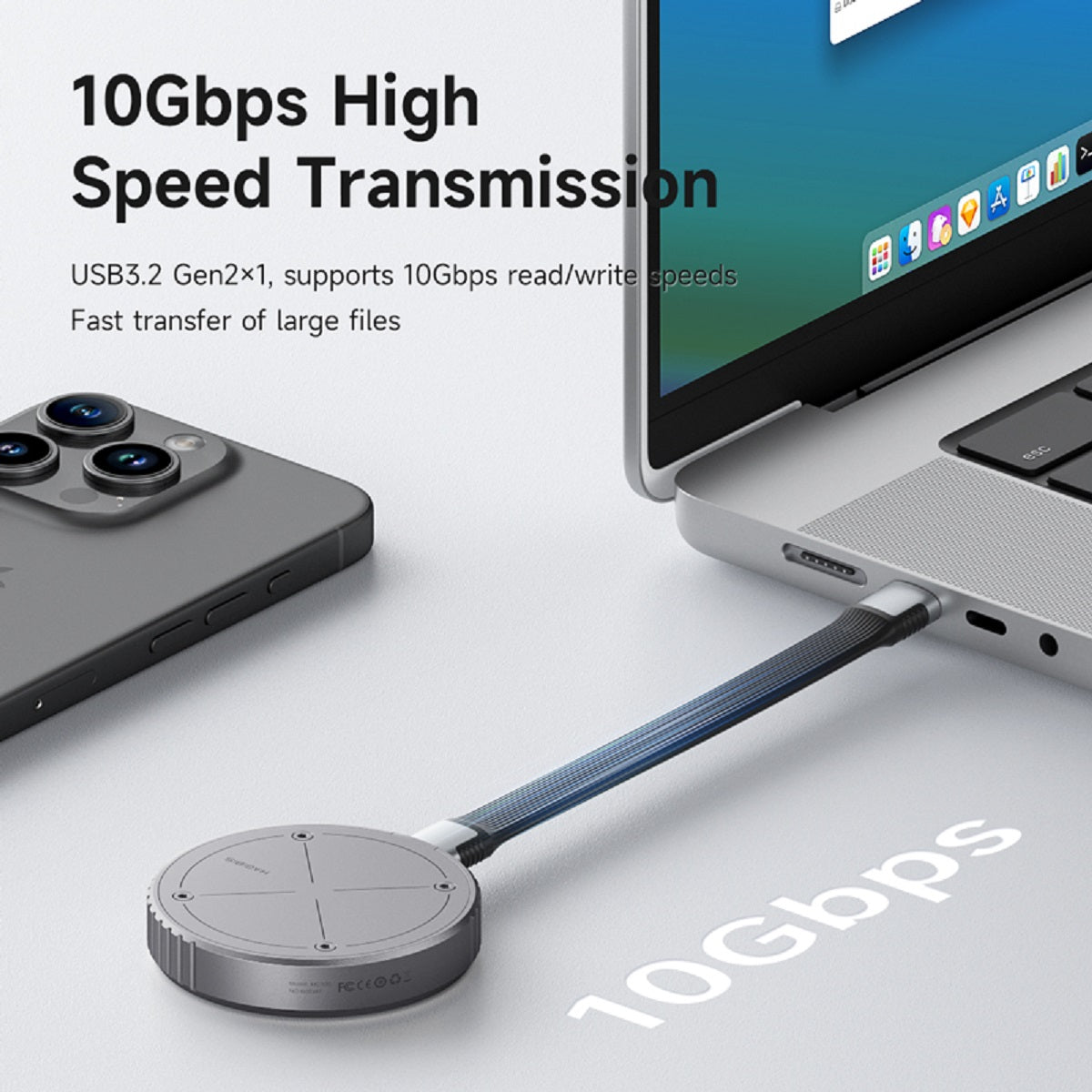 Magnetisk kabinet til SSD til iPhone 15 Pro Max ProRes NovaBook iPad Pro Android-kompatibel