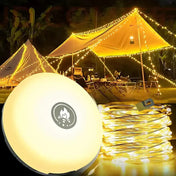Linterna de camping recargable con luces LED en cadena retráctiles para iluminación portátil al aire libre