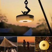 Linterna de camping recargable con luces LED en cadena retráctiles para iluminación portátil al aire libre