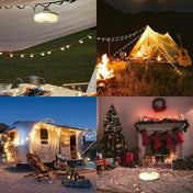 Linterna de camping recargable con luces LED en cadena retráctiles para iluminación portátil al aire libre