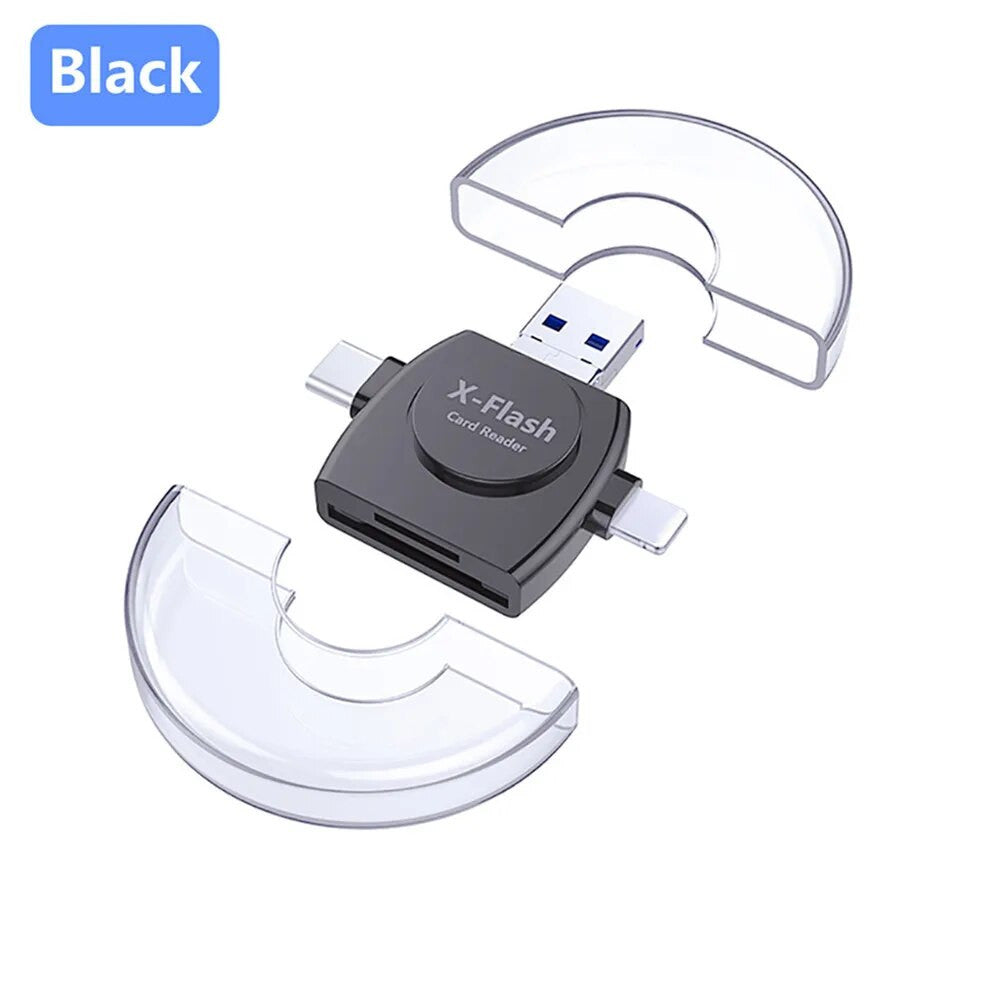 4-in-1 Card Reader for iPhone and Other Devices | Fast Photo and Video Transfer 2