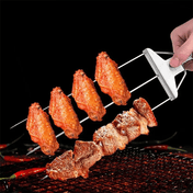 Háromágú rozsdamentes acél BBQ grillnyársak kebab és shish kabob sütéséhez, barbecue kiegészítők