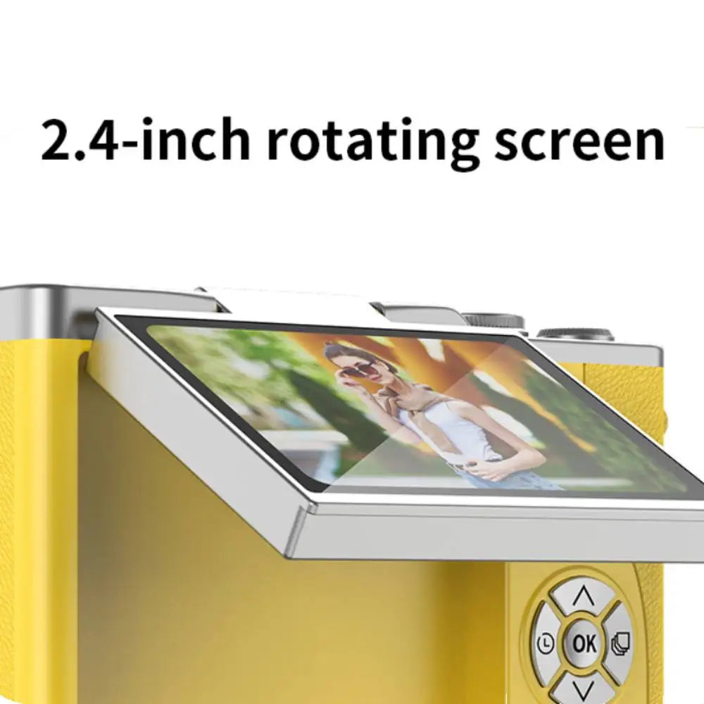 4K Digital Camera Beauty Filters 48MP HD Student CCD Camera CMOS Anti Shake 180° Flip Screen Selfie Camera for Kids Adults Gift 1
