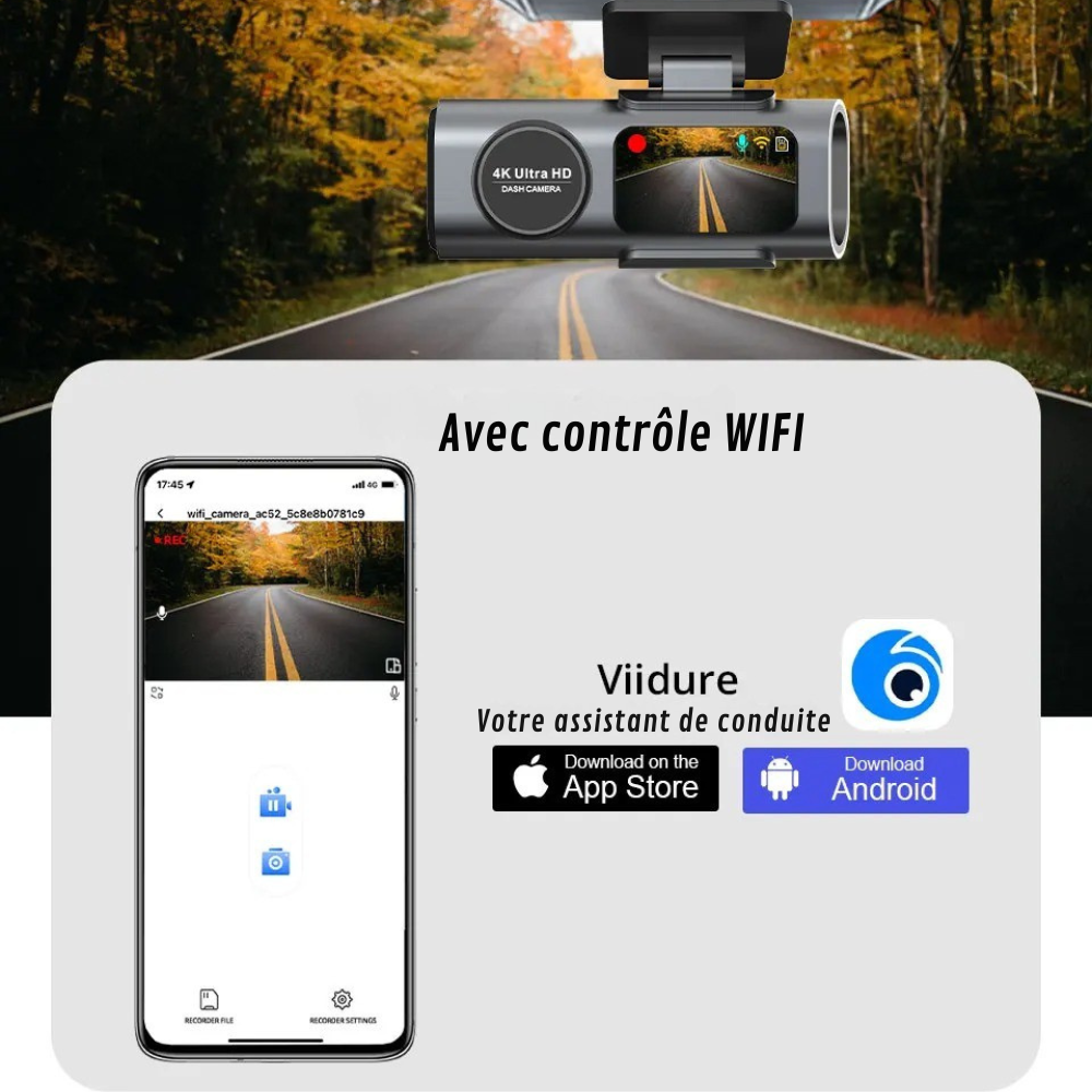 4K Full HD Car Camera with Continuous Recording 3