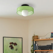 Moderne rund loftslampe med elegant glasdesign til moderne stuer, køkkener og gange