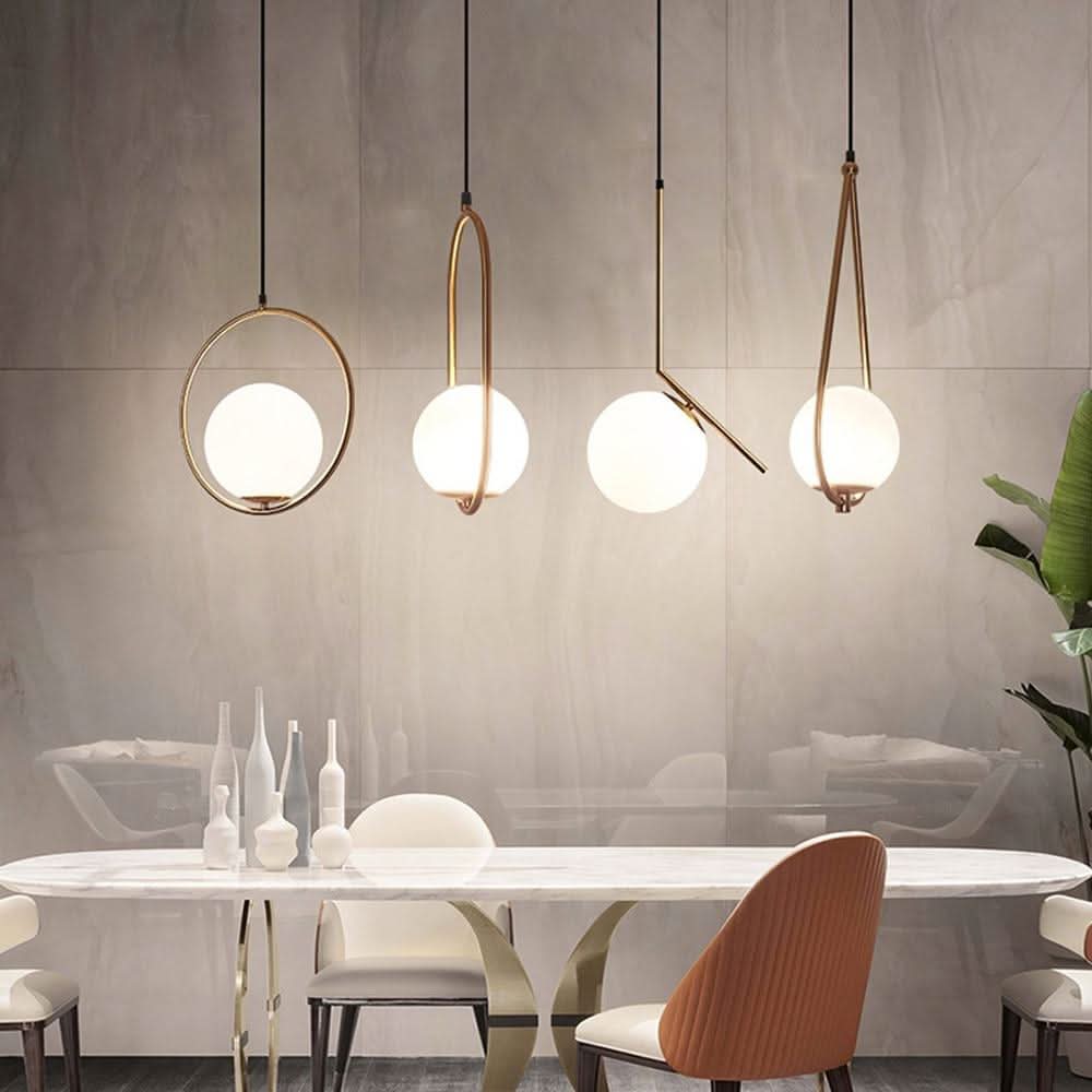 Serene Glas-Pendelleuchte Moderne Hängeleuchte für Wohnzimmer- und Essbereich-Dekor, Elegante Pendelleuchte