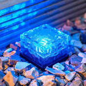 Solar Cube Garden Light With Colour Changing Water Ripple Effect For Outdoor Ground And Surface Decorative Lighting