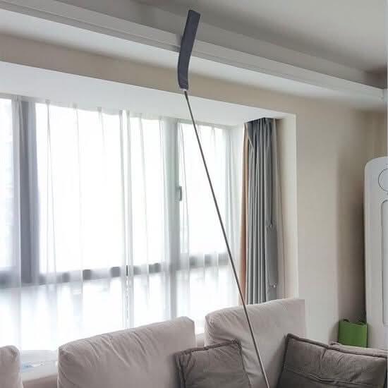 Teleskopisk mikrofiberduster, kan forlænges op til 250 centimeter til at nå høje overflader i alle hjørner