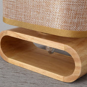 Bamboo Table Lamp Modern | Bedside Reading Lamp | Handcrafted Desk Light | Unique Table Lamps for Living Room | Elegant Bedroom Lamp - Zardee-2
