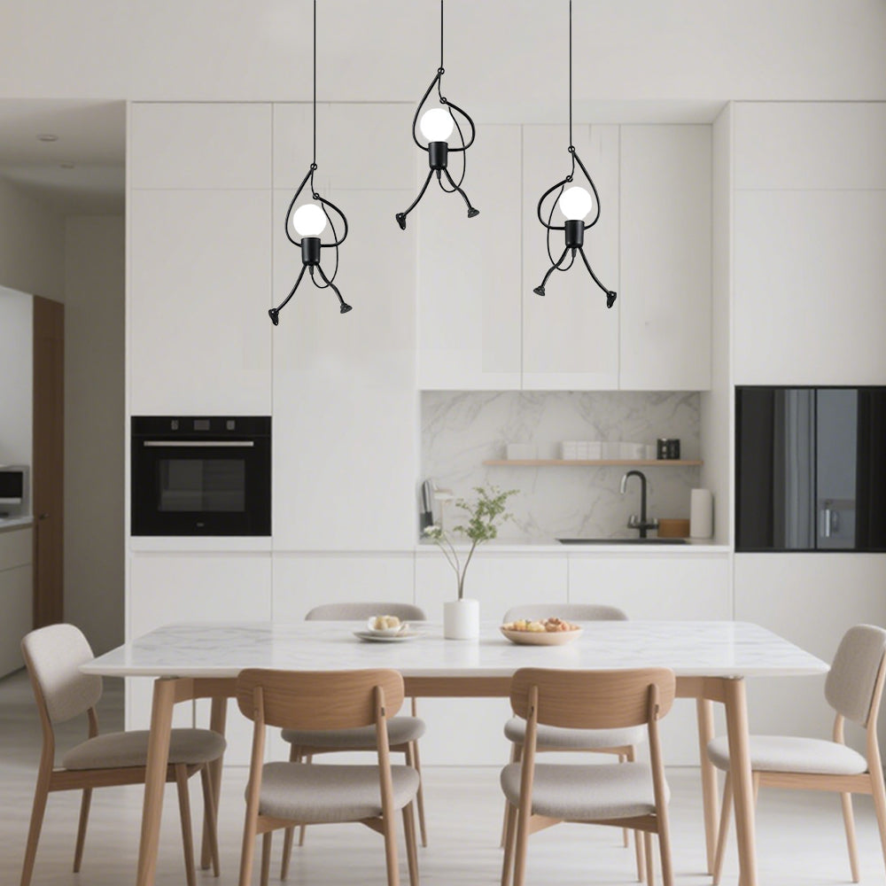 Black Pendant Light | Kitchen Pendant Lighting | Adjustable Hanging Lights | Modern LED Pendant Fixture | Unique Home Decor - Zardee 6