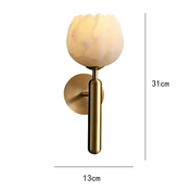 Contemporary LED Marble Wall Lamp With Copper Accents For Modern Home Lighting And Hallways