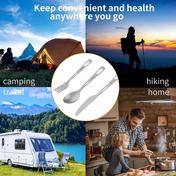 Set de couverts de camping légers en titane et coutellerie utilitaire pour la randonnée et les repas en plein air