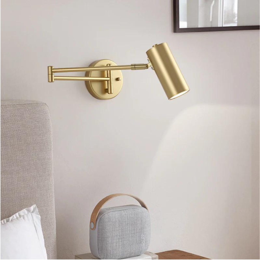 Adjustable Wall Lamp With Scandinavian Swing Arm Light For Modern Living Room And Bedroom Decor