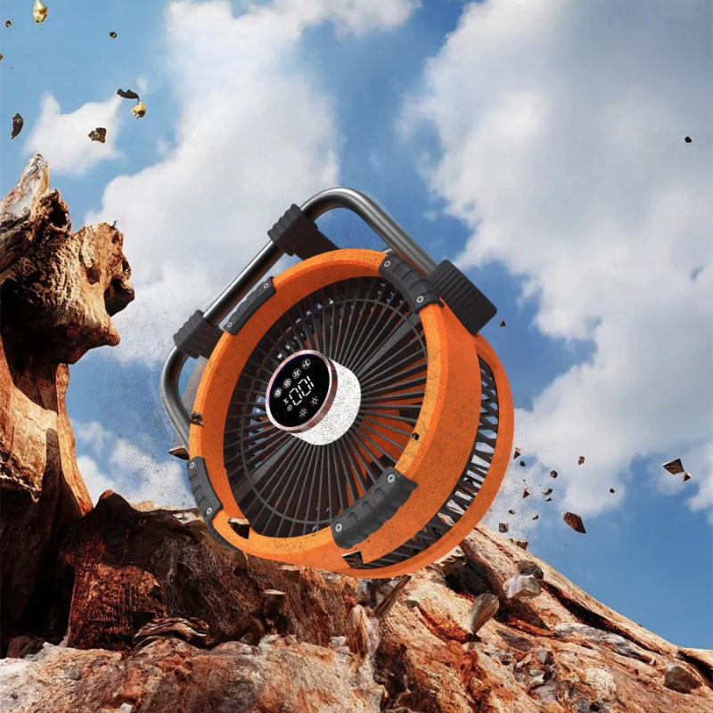 TrailBlaze bærbar campingventilator med LED-lys og powerbank til udendørs eventyr på farten