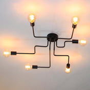 Nova industriel sort metal loftlampe til moderne interiører og minimalistiske rum med tidløs appel