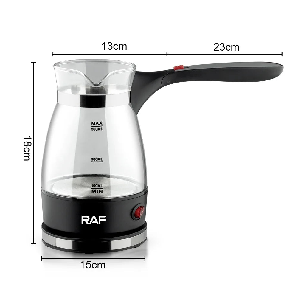 600W Electric Coffee Maker Turkey Coffee Pot Glass Italian Mocha Pot Greek Turkish Coffee Machine Easy for Household Office Gift 5