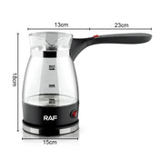 600W Electric Coffee Maker Turkey Coffee Pot Glass Italian Mocha Pot Greek Turkish Coffee Machine Easy for Household Office Gift 5
