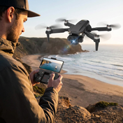 NovaFlight bærbar drone med to kameraer, intelligent stabilisering og livevideo