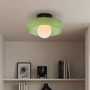 Moderne rund loftslampe med elegant glasdesign til moderne stuer, køkkener og gange