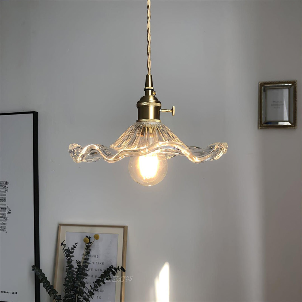 Variant image for Hibiscus Flower Pendant Light | Elegant Glass Pendant Lighting | Adjustable Hanging Light | Modern Ceiling Fixture | Stylish Home Decor - Zardee-2