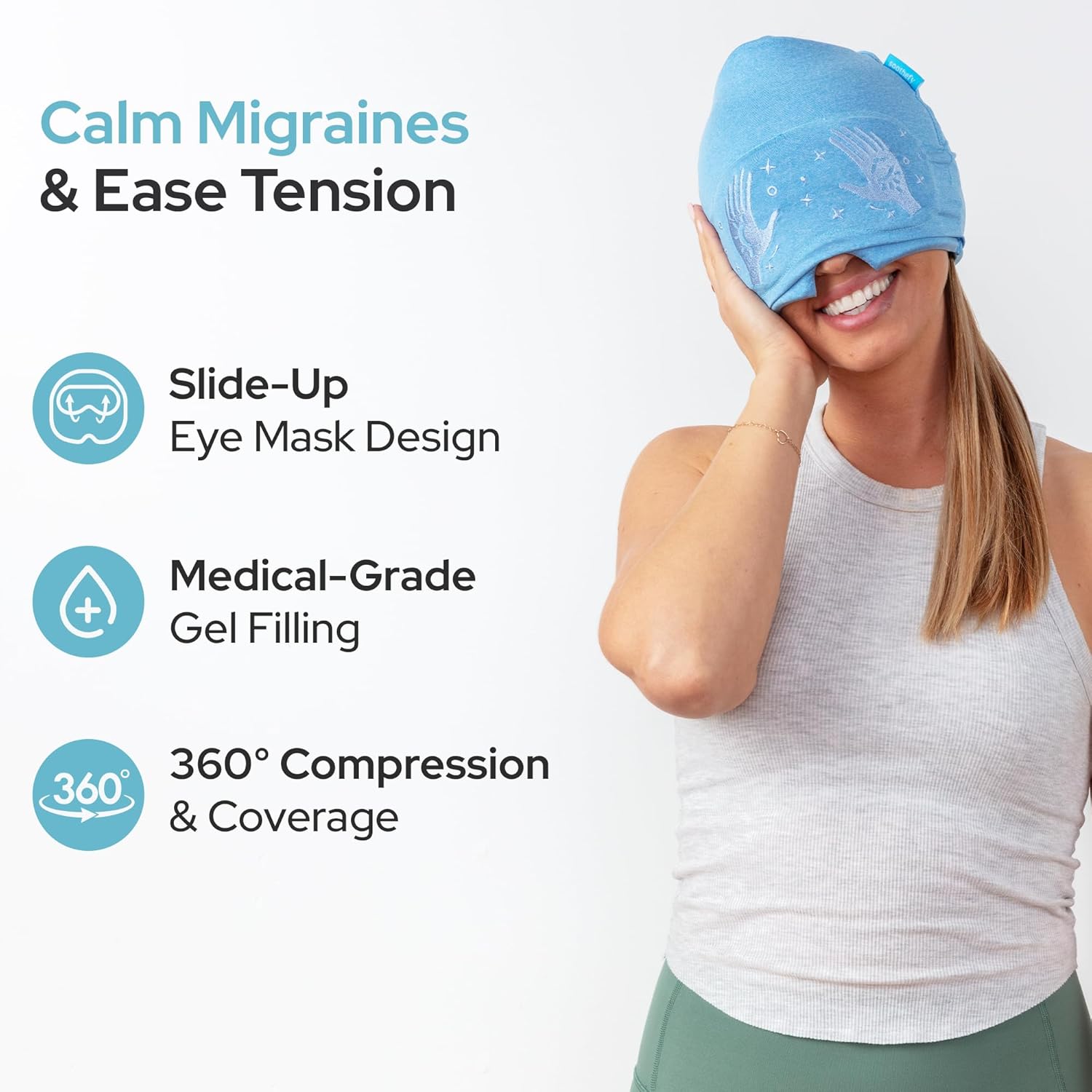 NovaNest Migraine Cap Deluxe Edition For Everyday And Travel Use Ideal Travel Wear