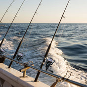 Fiskekrog i metalspole til kaste- og saltvands-spinning til saltvandsfiskeri
