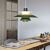 Moderne Aurora LED pendel med E27 metalskærm til boligindretning og moderne opholdsrum