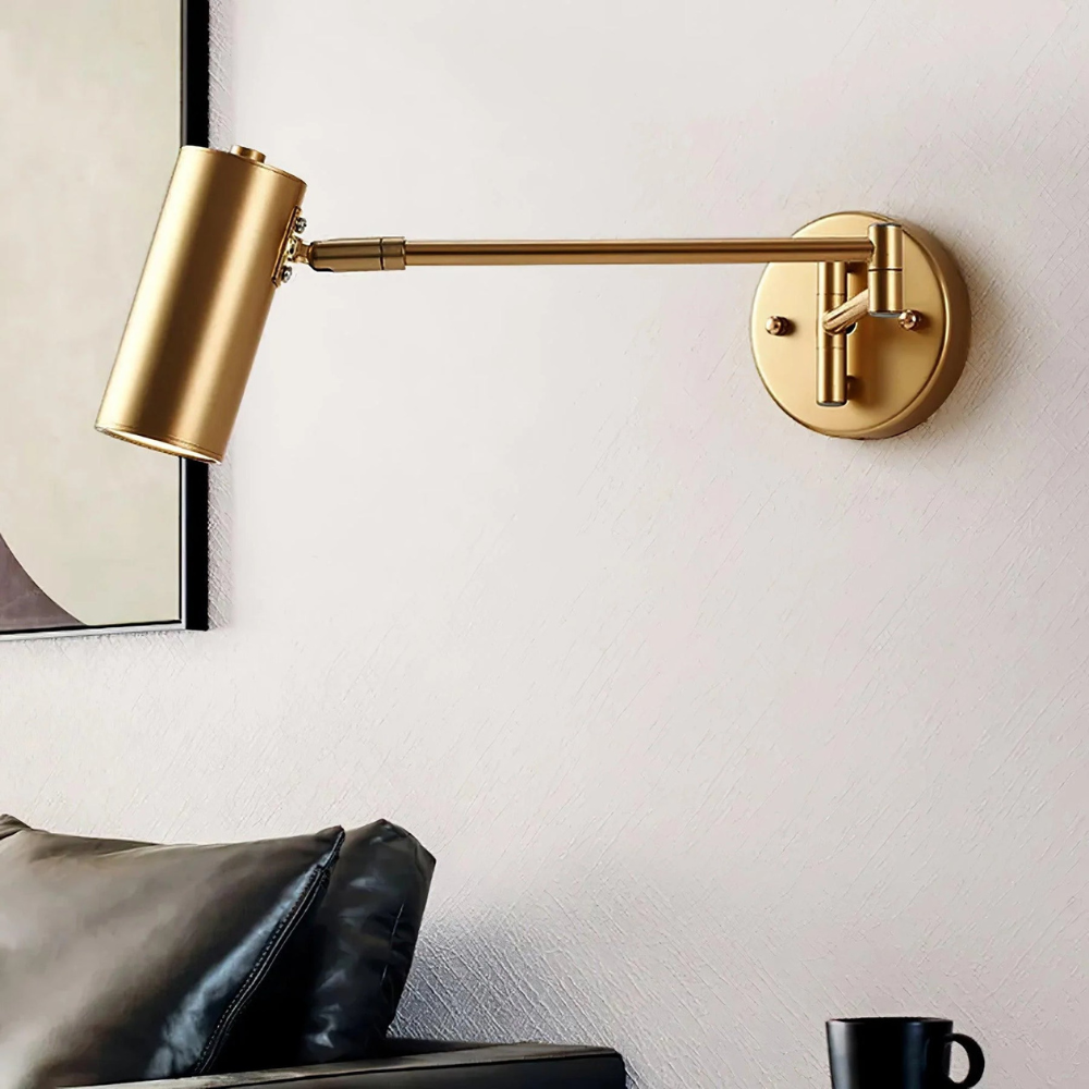 Adjustable Wall Lamp With Scandinavian Swing Arm Light For Modern Living Room And Bedroom Decor