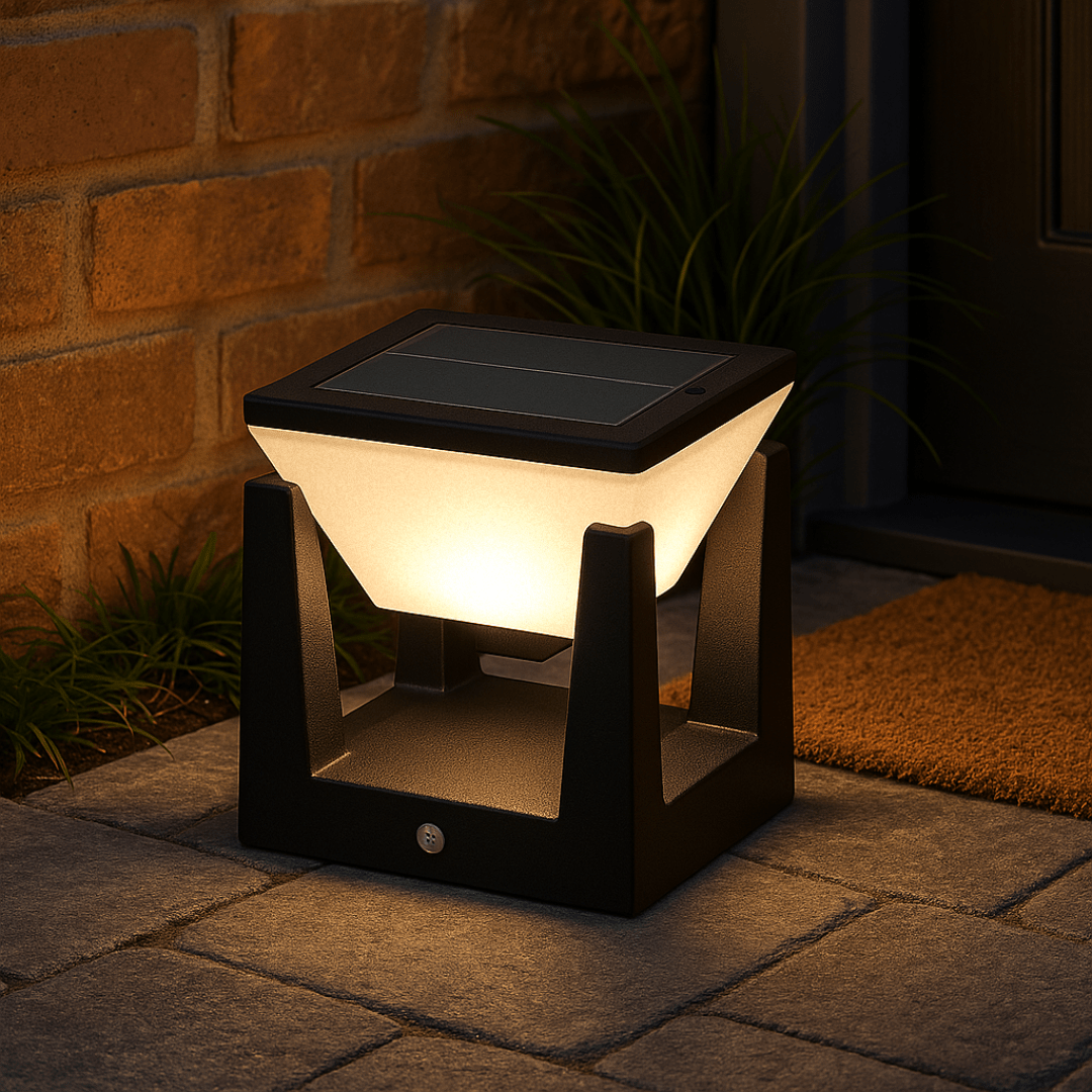 Solar Outdoor Lamp | Wireless Solar Lantern | Eco-Friendly Garden Light | Weather-Resistant Outdoor Fixture | Sustainable Lighting - Zardee 4