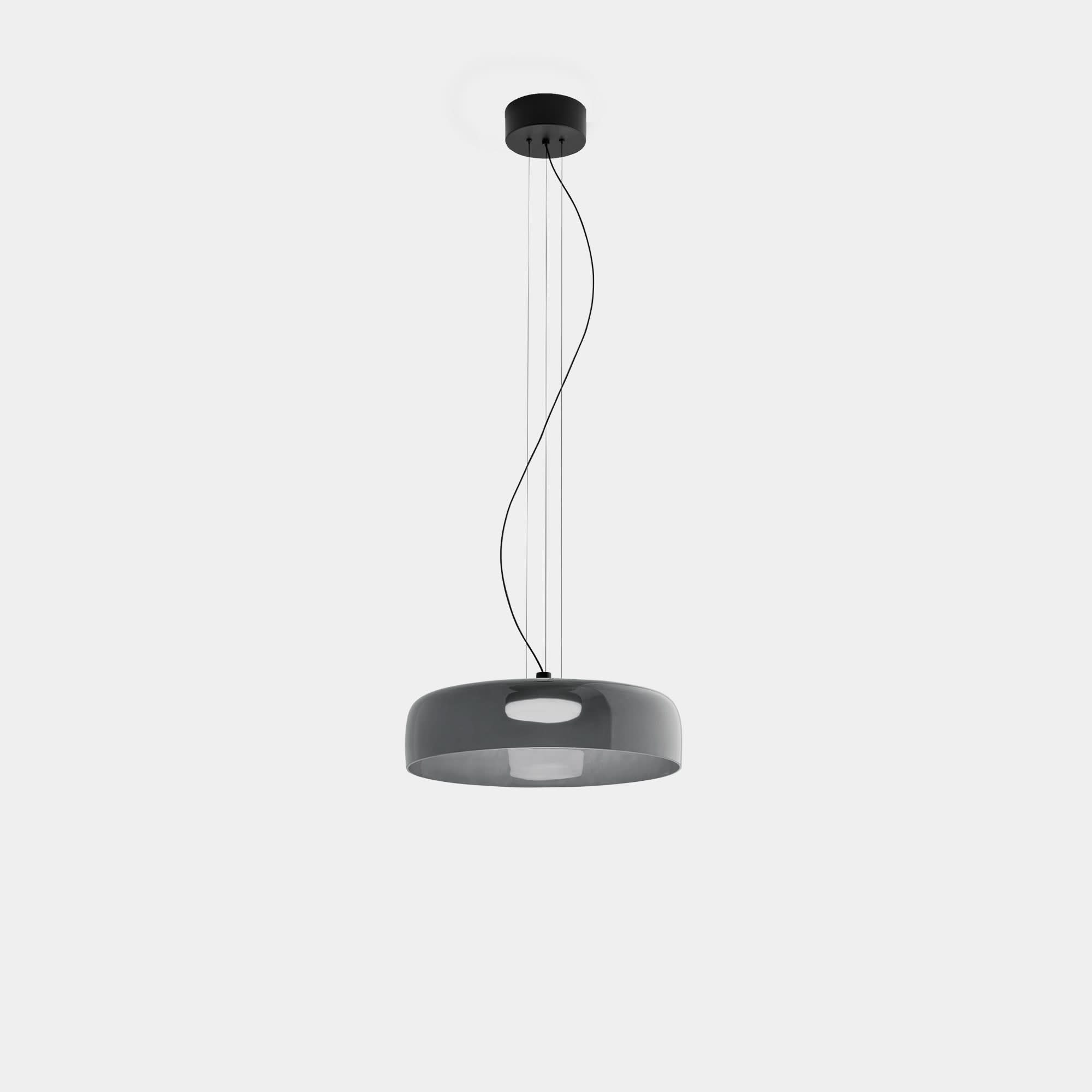 Aurora glasophængt lampe med unikt metal- og glasvedhængsdesign til moderne interiører