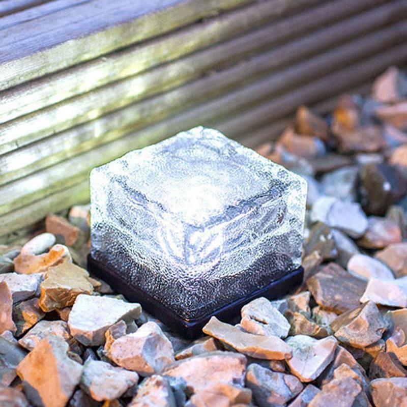 Solar Cube Garden Light With Colour Changing Water Ripple Effect For Outdoor Ground And Surface Decorative Lighting