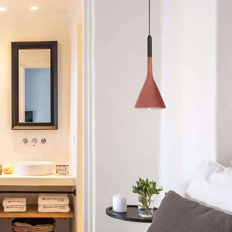 Lampada a sospensione triangolare contemporanea per soffitto soggiorno, elegante apparecchio geometrico per interni moderni