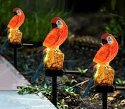 Lampes solaires LED de jardin en forme d'oiseau sur piquet pour l'extérieur, idéales pour les allées, pelouses et bordures