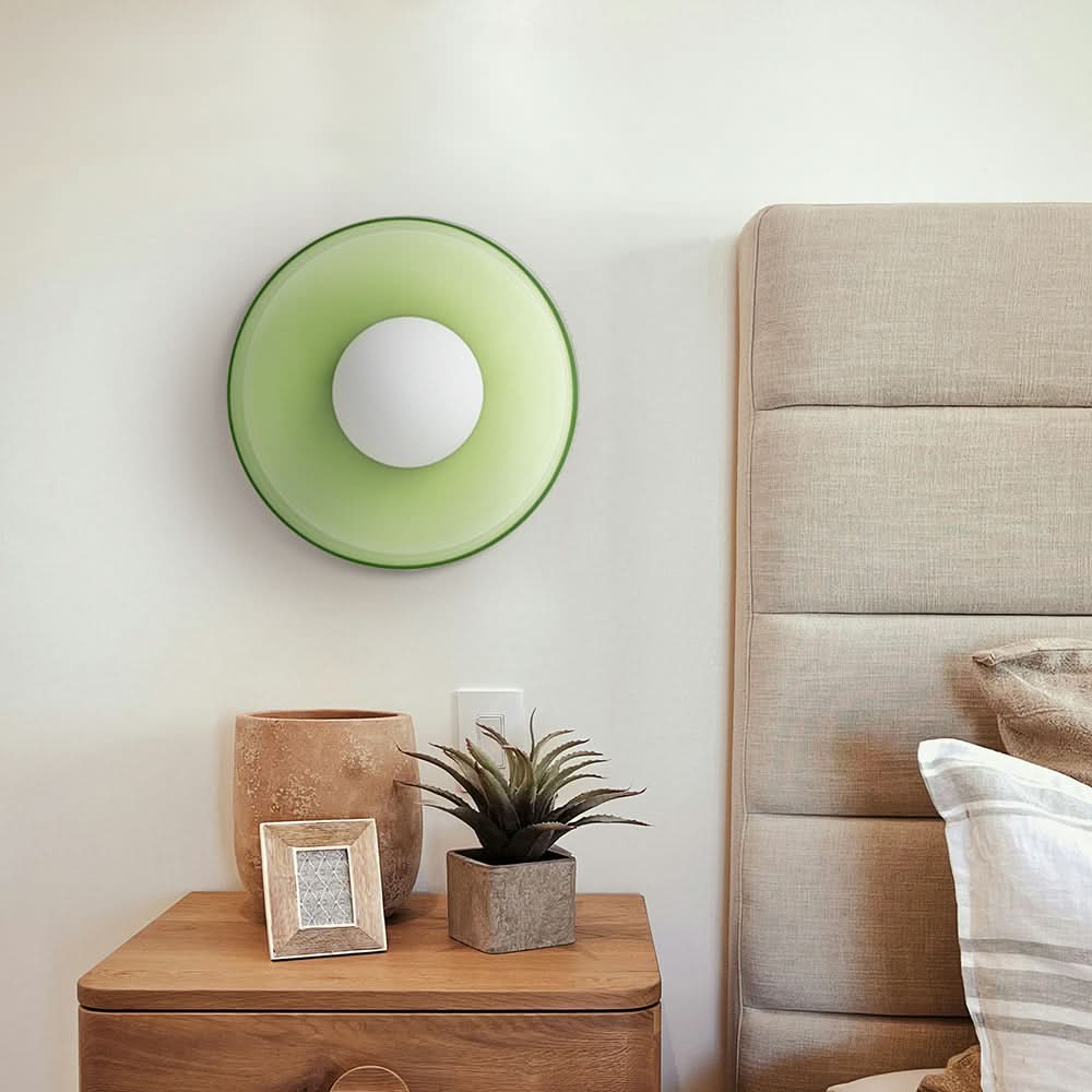 Moderne rund loftslampe med elegant glasdesign til moderne stuer, køkkener og gange
