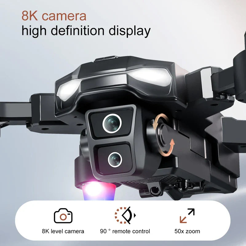NovaSky X8 Pro 8K ESC Dron med dubbla kameror och 5G HD-överföring, borstlösa motorer, fjärrkontroll med skärm