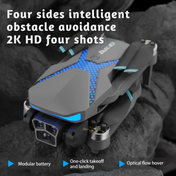 AeroNova foldbar drone med dobbelt 2K HD-kamera, WiFi livevisning, optisk flow og gestusstyring