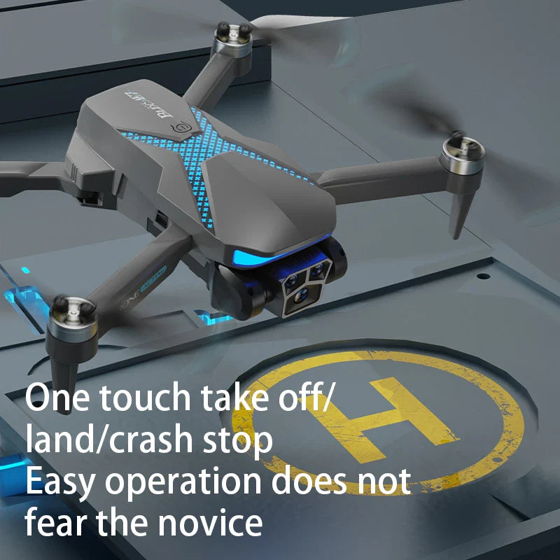 AeroNova foldbar drone med dobbelt 2K HD-kamera, WiFi livevisning, optisk flow og gestusstyring