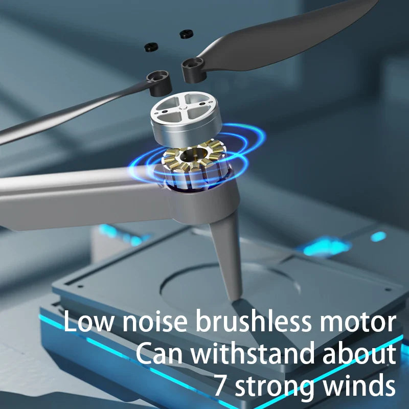 AeroNova foldbar drone med dobbelt 2K HD-kamera, WiFi livevisning, optisk flow og gestusstyring