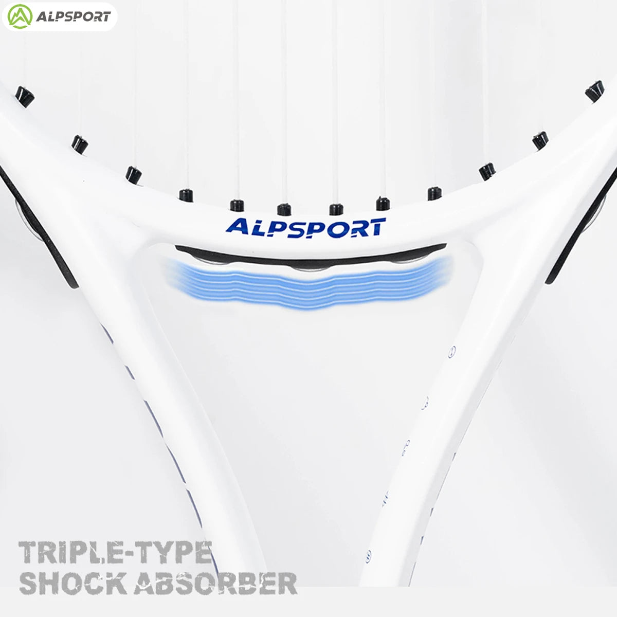 ALPSPORT Carbon Fiber Tennis Racket T800 18K-Professional Grade with Bag&Strap Lightweight Training Racquet for Adults Men&Women 2