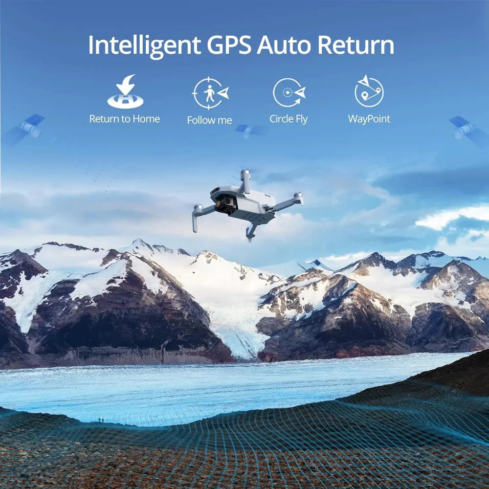 AeroNova 4K Drone med 12MP Sony CMOS-kamera, GPS Smart Return, Enkelt-akse Gimbal, 4KM Rækkevidde, 31 Min Flyvetid, Niveau 5 Vindmodstand