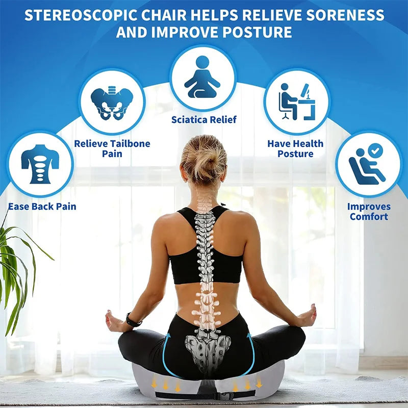 Adjustable Memory Foam Sit Bone Relief Seat Cushion 1