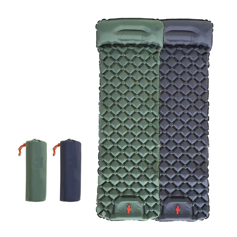 TrailQuest מזרן שינה מתנפח עצמי לקמפינג עם כרית מובנית עיצוב קל משקל לטיולים