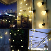 Solar Festoon Lights Outdoor | LED Garden Lights | Solar-Powered String Lights | Weatherproof Patio Lighting | Decorative Globe Bulbs - Zardee-5